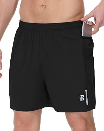 מכנסיים קצרים של Runhit גברים עם כיסי התגנבות 5 אינץ 'מכנסי אימון קצרים נושמים מכנסי כושר אתלטים נושמים לאימוני