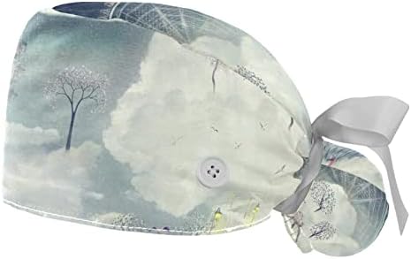 2 פאק כובע העבודה של נשים עם כפתורים סרט קשר עקרב עקרב גלגל המזלות הורוסקופ הורוסקופ סמל שיער