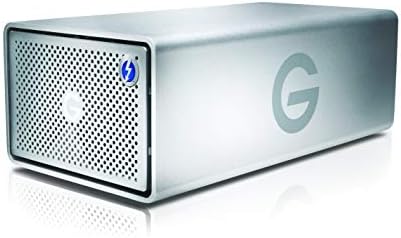 G-Technology 12TB G-RAID עם Thunderbolt 2 ו- USB 3.0, מערכת אחסון כונן כפול נשלף, כסף-0G04093-1