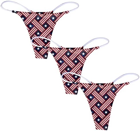 תחתוני מיאשוי נשים קטנות 3 יחידות סקסי מודפס תחתונים נושמים חוטיני תחתונים חמודים לנשים