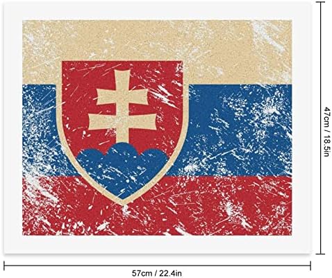 רטרו סלובקיה דגל עשה זאת בעצמך צבע על ידי מספרי אקריליק ציור ערכות קיר אמנויות תמונות עבור בית סלון משרד קישוט
