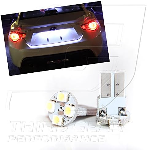 TGP T10 לבן 4 LED SMD לוחית רישוי נורות נורות נורות 2011-2012 תואם ל- Lexus CT200H