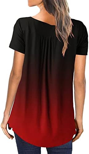חולצות הנלי לנשים פלוס גודל גודל מחבוא בטן צמרות בקיץ גיאומטריות צבעוניות טוניקה טוניקה לחותלות
