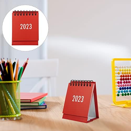 לוח השנה של Patkaw 2023 2023 לוחות שנה שולחן קטנים מיני לוח שנה שולחן עבודה חודשי עומד היפוך מדי