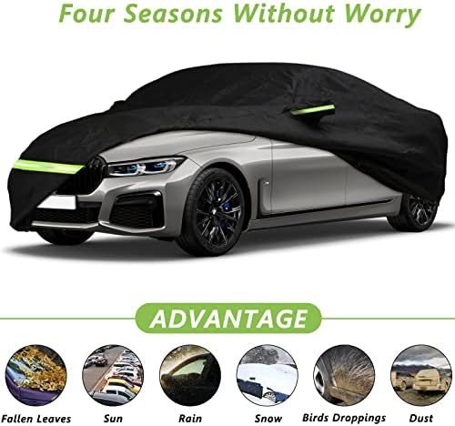 ייקסיין אטום למים 210T כיסויי רכב עבור BMW 7 Series 2010 -2021 2022 ， מתאים ל אטום למים עם רצועה אטומה