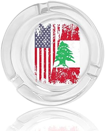 וינטג 'לבנון ארהב ארהב דגל מאפרות מאפרות לסיגריות זבל אטום רוח יכול להדפיס מגשי אפר מפוארים לשימוש במלון