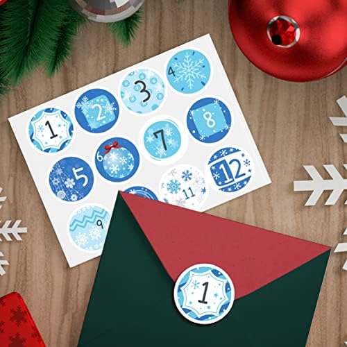20 גיליונות לוח שנה קישוטי סוכריות חג המולד מעטפת מדבקות מספר מלאכות תיק קישוט נייר דקורטיבי-מאפיית