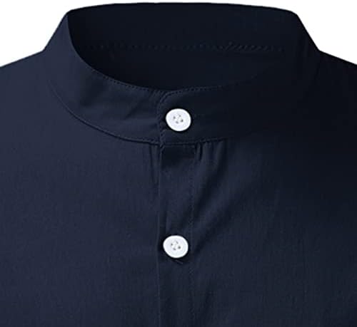 חולצת Peqaq לגברים פשתן חופשה שרוול ארוך חולצה רגילה חולצות חמודות קיץ