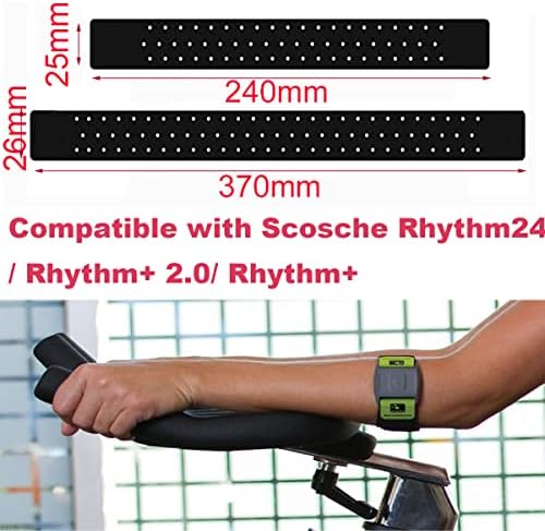 2 PCS צג דופק רצועה החלפת זרוע תואם לרצועת קצב Scosche+, פס שעון שורש כף היד להחלפה מתכווננת עבור Fenix ​​7x/Garmin