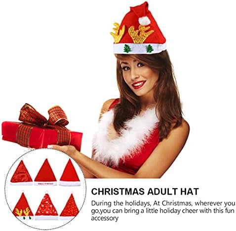 צעצוע חג המולד קישוט 6 יחידות מסיבת חג המולד כובע אטרקטיבי חג המולד ספקי צד