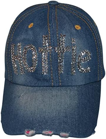 פופפיזי נשים בלינג כובע, משובץ יהלומים מלאכותיים בייסבול כובע, במצוקה ג ' ינס כובע לנשים, בלינג מתנות לנשים