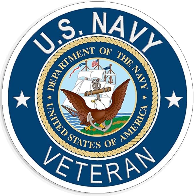 מדבקה ותיקה של חיל הים העגול בארהב, ויניל חיל הים של ארצות הברית, מדבקות פגוש ימי וטרינר ימי למכוניות,