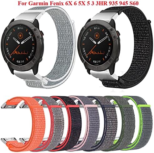 שחרור מהיר של Ttucfa ניילון רצועת Watchband עבור Garmin fenix 7x 7 6x 6 Pro fenix 5x 5 3 3HR 935