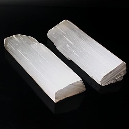 Shitou2231 1pc 150-160 ממ טבעי לבן טבעי מקל סלניט ריפוי קריסטל ריפוי שרביט דגימה מינרלית מחוספסת