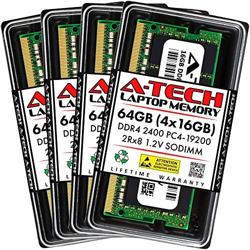 A-Tech 64GB DDR4 2400 MHz SODIMM PC4-19200 CL17 2RX8 מודולי זיכרון RAM של מחשב נייד ללא ECC