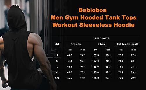 Babioboa אימון לגברים גופיות טנקים עם אימון ספורט קפוצ'ונים חסרי כושר ללא שרוולים פיתוח גוף מנותק