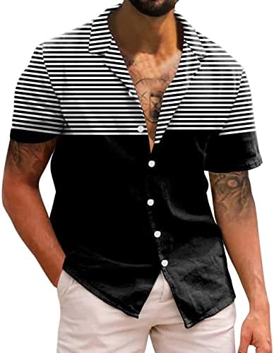 חולצות T מצוידות ב- Xiloccer Mens חולצות שרוול קצר כפתור חולצות חולצות חולצות לגברים חולצות שרוול