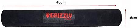 Grizzly Fitness 15 כרית בר פרימיום להרמת משקולות, שחור