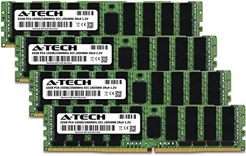A-Tech 128GB ערכת זיכרון זיכרון זיכרון עבור supermicro x11dpfr-s-DDR4 2400MHz PC4-19200 עומס ECC מופחת