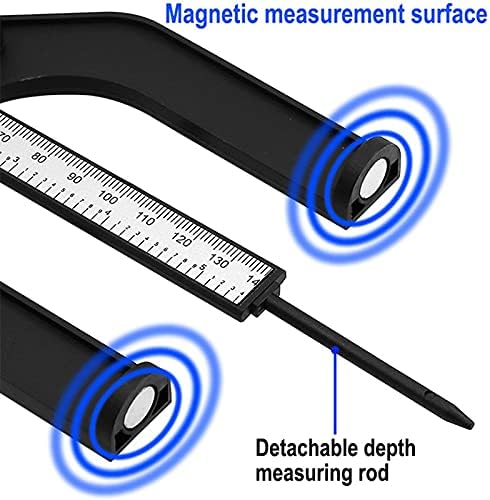 דיגיטלי עומק מד גובה מודד מחוגה עם מגנטי רגליים עבור נתב שולחנות נגרות מדידת כלים