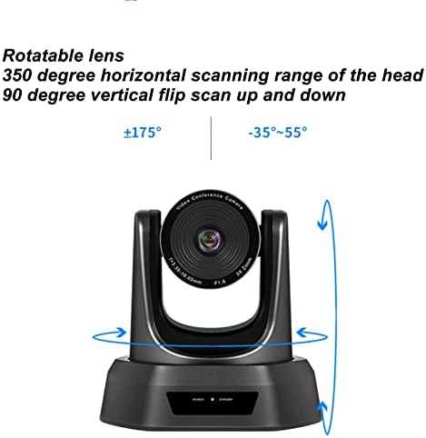 מצלמת ועידת וידאו, עדשת סיבוב USB PTZ מצלמת 3x פונקציית מיקום קדמי זום אופטי לעסקים