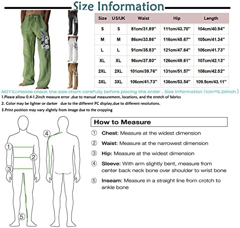 מכנסי מטען לגברים מכנסי פשתן לגברים עכשוויים באיכות נוחה של פשתן רך מכנסיים
