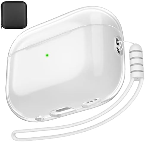 Gokimae תואם AirPods Pro 2 Decation Case Blored, TPU רך AirPods Pro 2 CASE, מקרה שקוף גבוה
