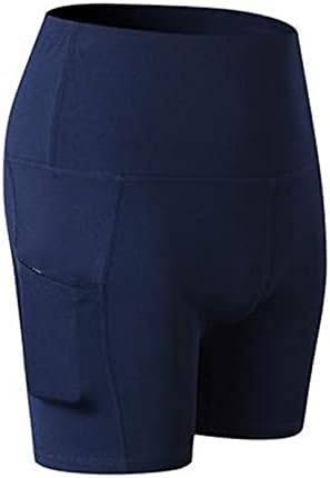 מכנסי יוגה בעלי מותניים גבוהות לנשים מכנסיים קצרים בבטן בקרת אימונים מכנסיים רופפים מכנסיים קצרים לנשים