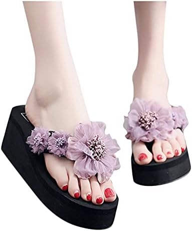 נעלי בית לנשים חיצוניות עמיד למים חוף סגנון אופנה פרחי קיץ בוהמיאני כפכפים מקורה כפכפים סנדלי בית נעלי