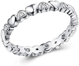 טבעת נישואין לנשים אופנה יצירתית וידוי מדהים הבטחה טבעת עגול עגול יהלומים מדומים טבעות תכשיטים טבעות