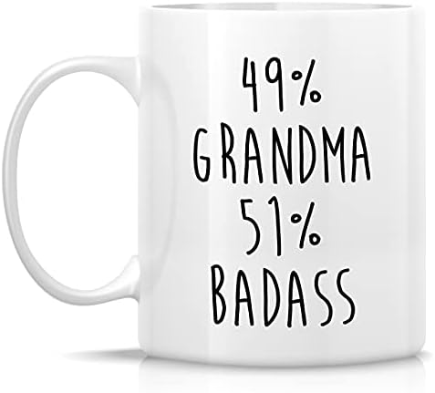 ספל מצחיק-סבתא קשוחה 11 עוז ספלי קפה קרמיים-מצחיק, סרקסטי, מוטיבציה, מעורר השראה תודה מתנות יום