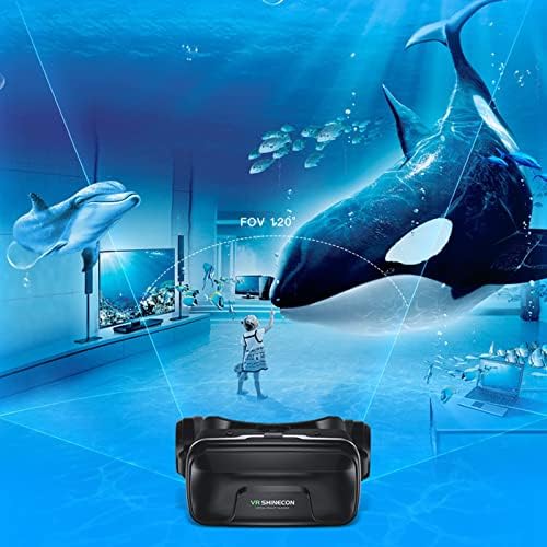 VR 3D משקפי מציאות מדומה - משקפי VR Multifunction VR לסרטים ומשחקים וכו ', מסך גדול בגודל 7 אינץ