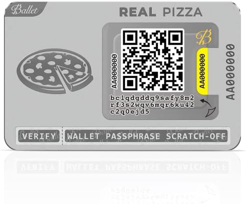 פיצה אמיתית של בלט דו -חבילה - האחסון הקרי של הקריפטו הקל ביותר - ארנק חומרת cryptocurrency ללא תואר