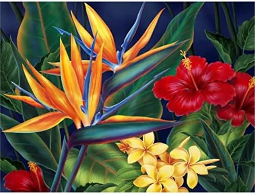 Yscolor diy 5d ציור יהלום ערכת מספור פרחוני ציפור פרחונית גן עדן טרופי הוואי קידוח מלא ציור אמנויות Craft Canvas