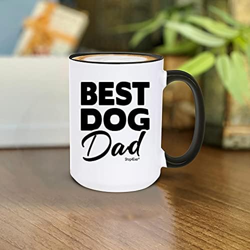 חנות 4 כל הטוב ביותר כלב אבא קרמיקה קפה ספל שחור ידית תה כוס 15 עוז