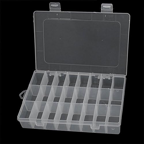 AEXIT פלסטיק לניתוק מארגני 24 חריצים רכיבי רכיבי ארגון תיבות 2 יחידות כלים