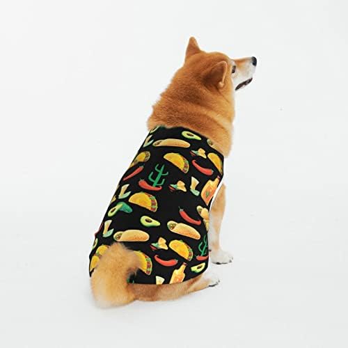 חולצות חיית מחמד כותנה מקסיקניות-מזון מקסיקני תלבושות כלבים חתול כלב פיג'מה כלב רך אופן סרבלים