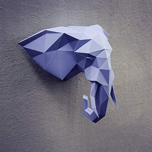 WLL-DP ראש פיל 3D 3D מלאכת נייר גיאומטרית מלאכת יד אוריגמי פאזל DIY נייר צעצוע נייר נייר פסל