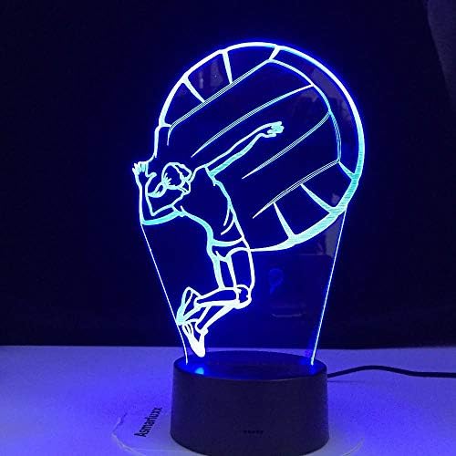 כדורעף משחק מנורה תלת מימדית USB מגע LED אשליה מתג מנורת שולחן שולחן תלת מימד 3D NIGHT USB LAST CLUB