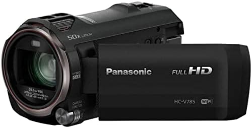 Panasonic HC-V785K Full HD מצלמת וידיאו עם צרור זום אופטי של 20x עם חבילת תוכנת עריכת מחשב Corel, כרטיס זיכרון