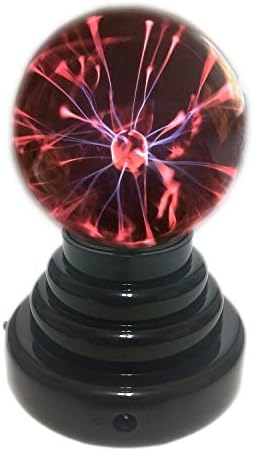 3 - אינץ מיני פלזמה כדור אור יו אס בי סוללה מופעל, מגע ברקים מנורת שולחן צעצוע