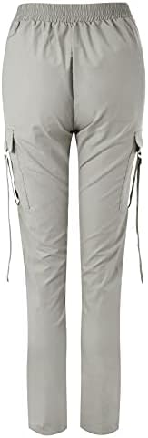 מכנסי טרקלין Xiloccer נשים נשים מכנסיים משובצים הרם מזדמן הרם מותניים מתאימים מכנסי טרוור ארוכים בצבע
