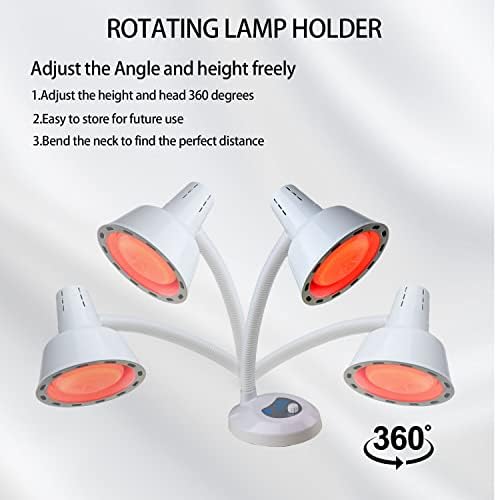 מנורת חום אינפרא אדום 275W עיסוי חימום אור אדום להקל על כאבי מפרקים וכאבי שרירים