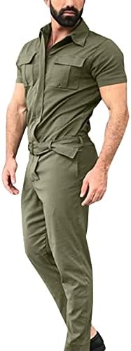 מכנסיים של מכנסיים של גברים עם שרוולים קצרים עם רוכסן סרבלים עם כיסים עם מכנסי אביב רומפרס ומכנסי קיץ
