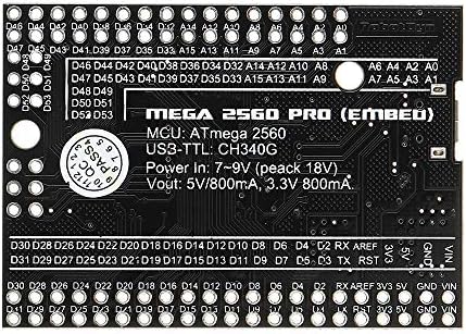 TAIDACENT MEGA2560 PRO ATMEGA2560-16AU USB CH340G מועצת פיתוח משובצת אלקטרונית חכמה