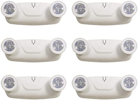 אורות חירום של Tanlux LED עם גיבוי סוללה, שני אורות חירום מסחריים מתכווננים ראש, UL רשום, AC 120/277V,