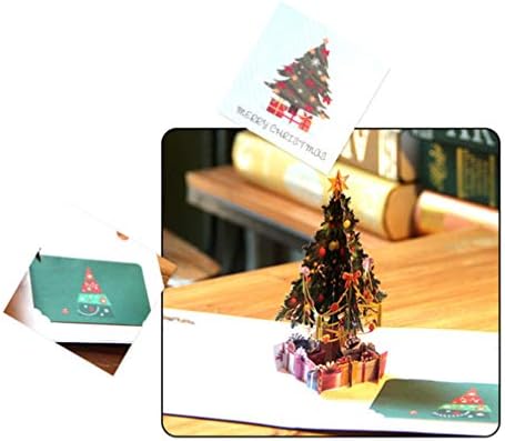 כרטיס ברכה לחג המולד של AMOSFUN 3D POC UP כרטיס חג המולד כרטיס חג המולד כרטיס משאלה כרטיס משאלה למסיבת פסטיבל