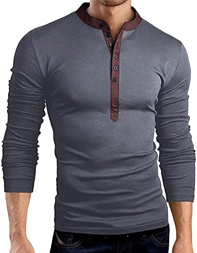 צמרות XXBR לגברים, 2021 כפתור הגברים הנפילה הנלי הנלי קדמי שרוול ארוך שרוול ארוך חולצות טריקו