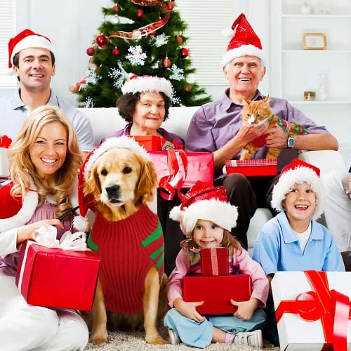יוני מברשות 4 חבילות כלב סוודרים לחג המולד, חג המולד סוודרים לחג כלבים בגדי גור כלב תלבושות חג מולד חורף חורף