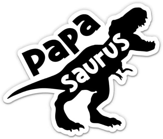 מדבקה של Papasaurus - מדבקת מחשב נייד 3 אינץ ' - ויניל אטום למים לרכב, טלפון, בקבוק מים - פאפא סאורוס